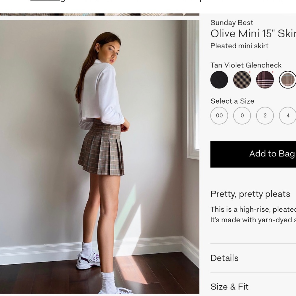 Aritzia tennis skirt
